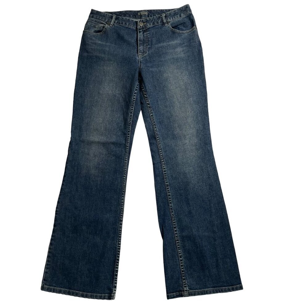 J Jill Straight Leg Jeans 5 Pocket Medium Wash Blue Size 8